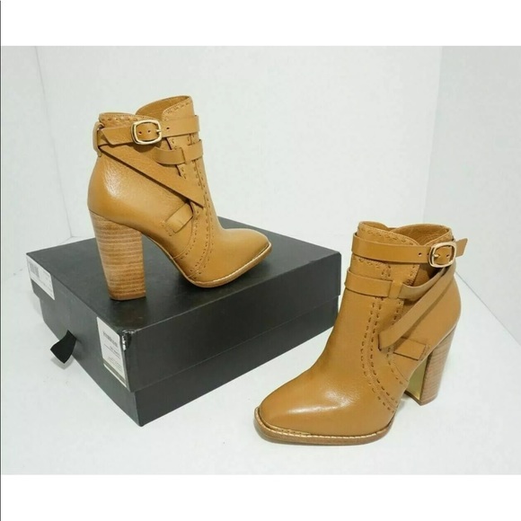 🆕Rachel Zoe Tan Platform High Heels Ankle Boots - Picture 4 of 7